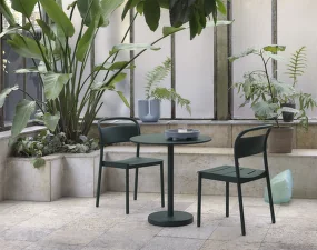 Stolek Linear Steel Café Table Ø70, black