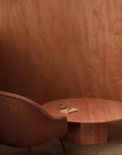 Stolek Epic Ø 80, red travertine