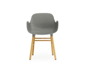 Židle Form s područkami Oak, grey