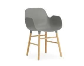 Židle Form s područkami Oak, grey