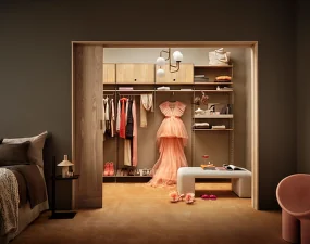 Komoda String Cabinet with flip door, black stained ash