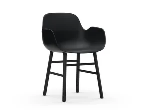 Židle Form s područkami Black Oak, black