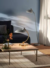 Stojací lampa Kaiser Idell™, easy grey / brass