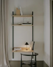 Policová sestava Study Shelf, oak/black