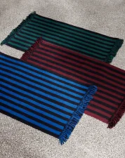 Rohožka Stripes and Stripes Wool 52x95cm, cherry