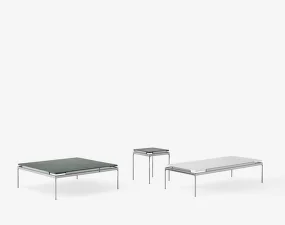 Stolek Sett LN12, dark chrome  / Bianco Carrara marble
