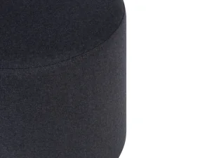 Pouf Folk Wide, black tie wool