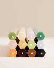 Svíčky Hexagon Candle set 4ks, fresh