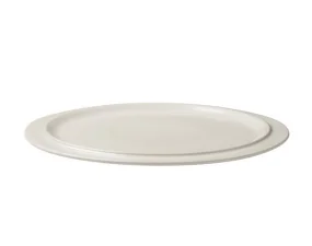 Servírovací talíř Edge Serving Plate Ecru Stoneware, Ø35 cm