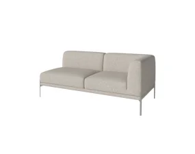 Dvoumístná otevřená pohovka Caisa Brushed Steel / Nantes sand, pravá