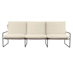 Outdorová sofa Desert 3-Seater, black / off-white