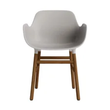 Židle Form s područkami Walnut, warm grey