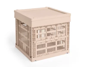 Plastové víko Colour Crate Medium Square/Cube, powder