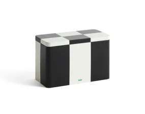 Plechová dóza Tin Container Medium, black and off-white