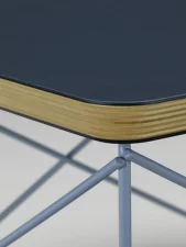 Occasional Table LTR Linoleum, smoke blue / sky blue