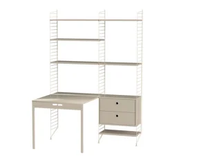 Policová sestava String Workspace E, beige