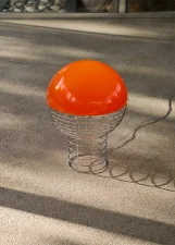 Stolní lampa Wire 30, chrome/orange