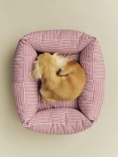 Psí pelíšek Dogs Bed Zip XS, red and white stripe