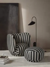 Pouf Rico, Louisiana sand / black