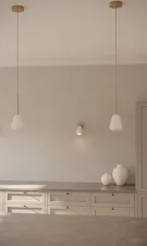 Závěsné svítidlo Anoli Spot, nordic gold/white