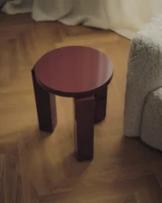 Stolička Atlas Round, burgundy
