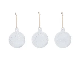 Vánoční baňky Flurry M set 3ks, white