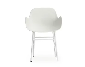 Židle Form s područkami Steel, white