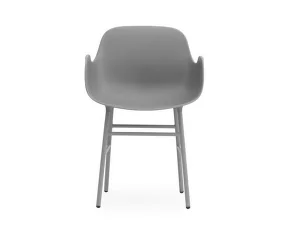 Židle Form s područkami Steel, grey