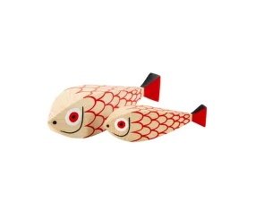 Dekorace Wooden Doll Mother Fish & Child