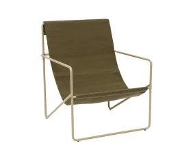 Křeslo Desert Lounge Chair, cashmere / olive
