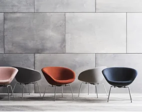 Křeslo Pot™, brown bronze / leather black