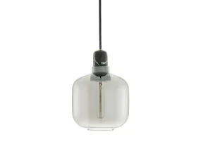 Závěsná lampa Amp Small, smoke / black
