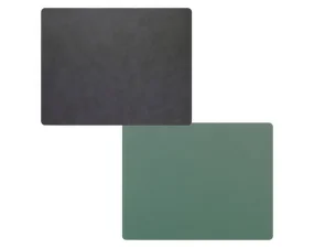 Oboustranné prostírání Double Square L, anthracite / pastel green
