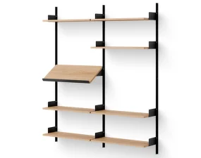 Policová sestava Living Shelf, oak/black