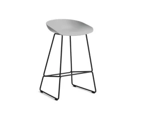 Barová stolička AAS 38 Low, black / concrete grey