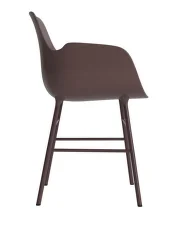 Židle Form s područkami Steel, brown