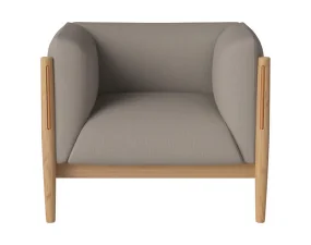 Křeslo Dive Oiled Oak, Beize dark beige / cognac leather