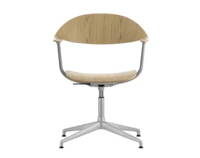 Kancelářská židle Mynt Plywood, natural oak/blasted aluminium