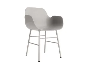 Židle Form s područkami Steel, warm grey