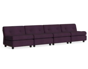 Čtyřmístná pohovka Amanta, Turf burgundy