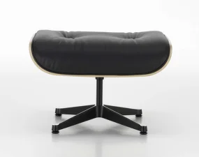 Ottoman Eames Lounge, Santos palisander / leather premium F66 nero