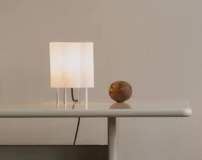 Stolní lampa Boe, silver/natural