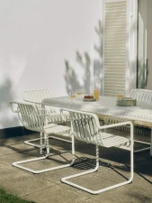 Židle Palissade Cantilever Dining Armchair, cream white