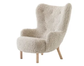 Křeslo Petra VB3, oak/sheepskin Moonlight