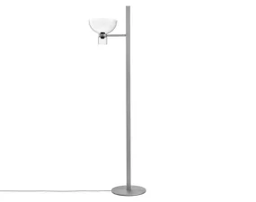 Stojací lampa Nocturne Bowl F1, silver