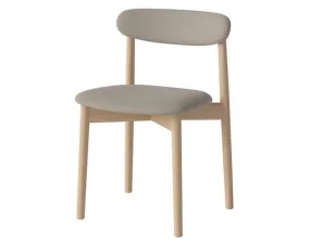 Čalouněná jídelní židle Merge White Oak, sand