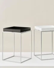 Stolek Tray Table 40x40, black / silicone coated steel