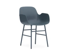 Židle Form s područkami Steel, blue