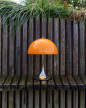 Přenosná lampa Panthella 250, chrome original opal orange