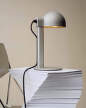 Stolní lampa Posto, silver grey